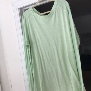 Free people tunic length long sleeve cotton shirt